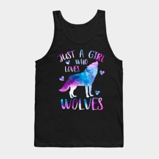 Just a girl who loves wolves Tank Top